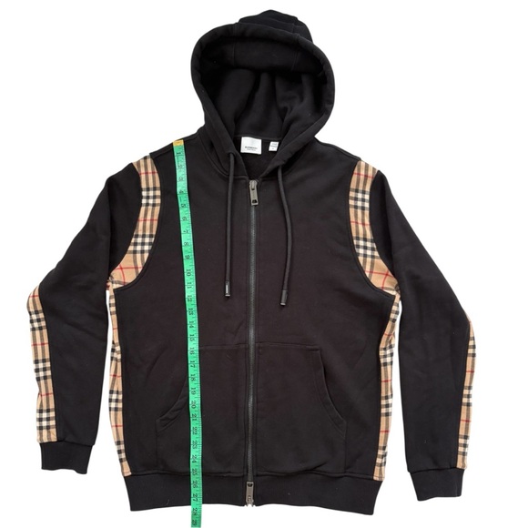 Burberry Check Panel French‎ Terry Hoodie - Picture 4 of 10
